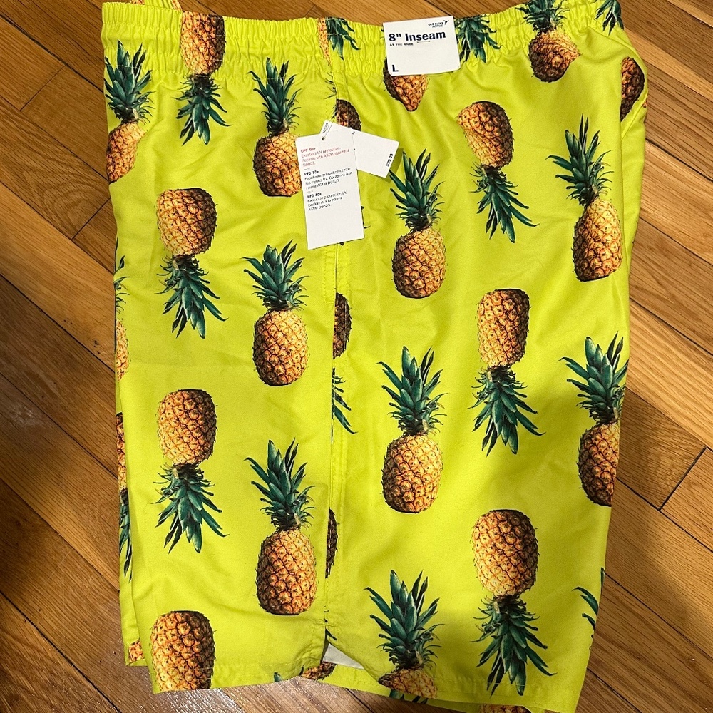 Men’s Pineapple Swim Trunks New with Tags